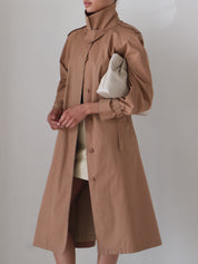 Vintage Caramel Belted Trench