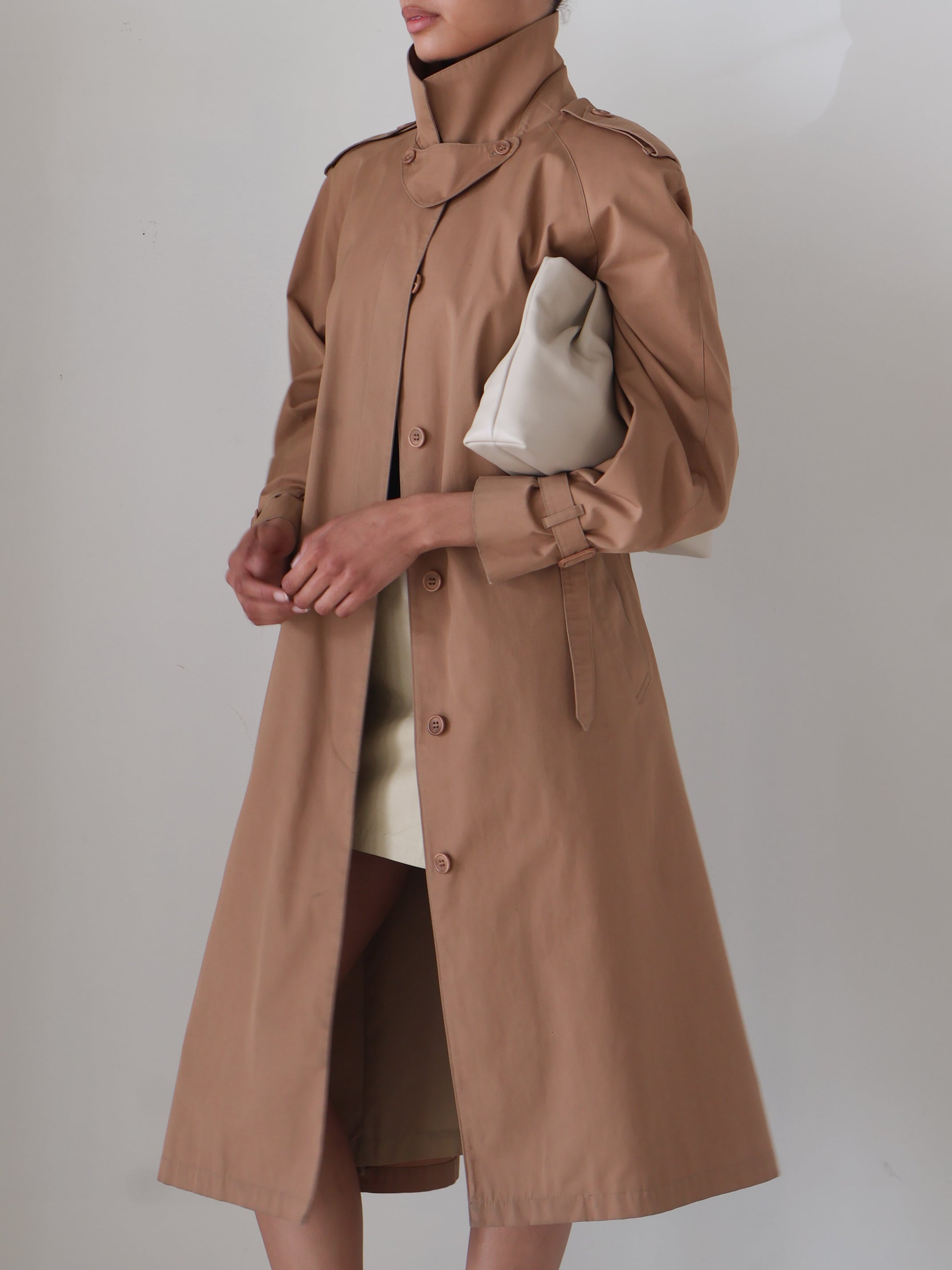 Vintage Caramel Belted Trench