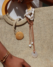 White Agate Jessa Cord Necklace