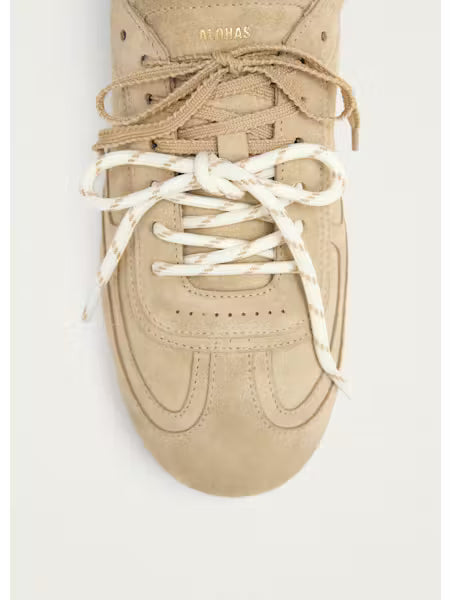 Alohas Tb.24 Suede Beige Leather Sneakers