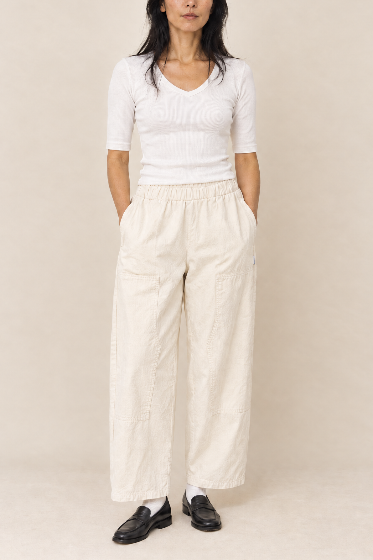 Le Bon Shoppe Ecru Gardener's Pants