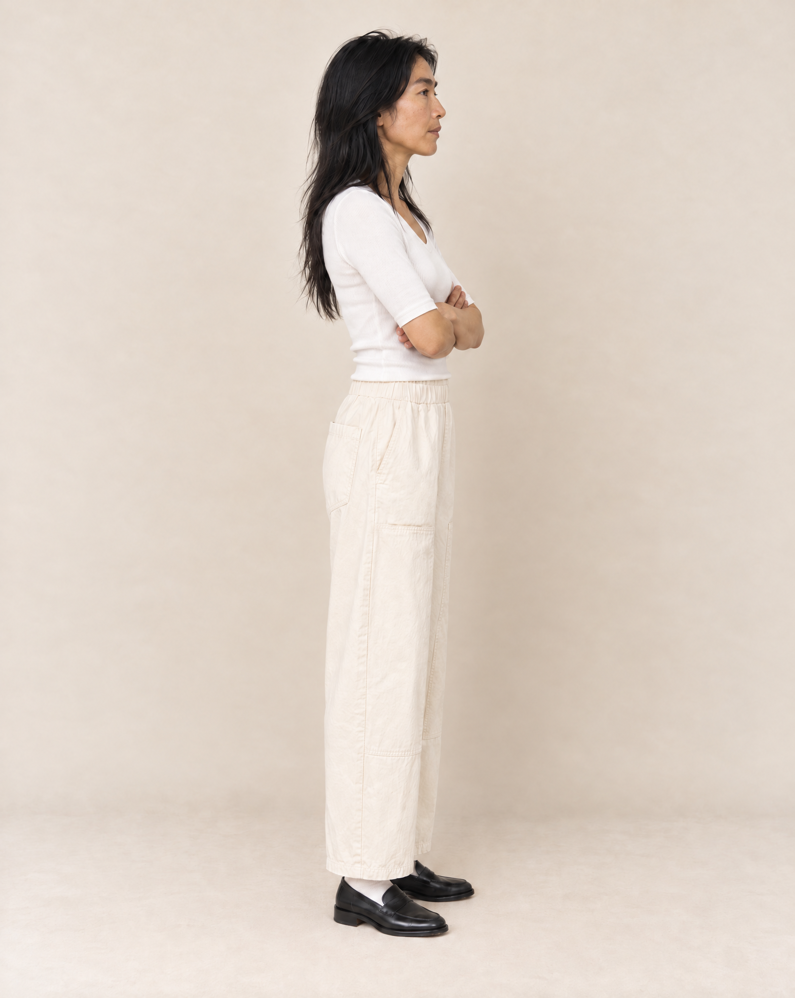 Le Bon Shoppe Ecru Gardener's Pants