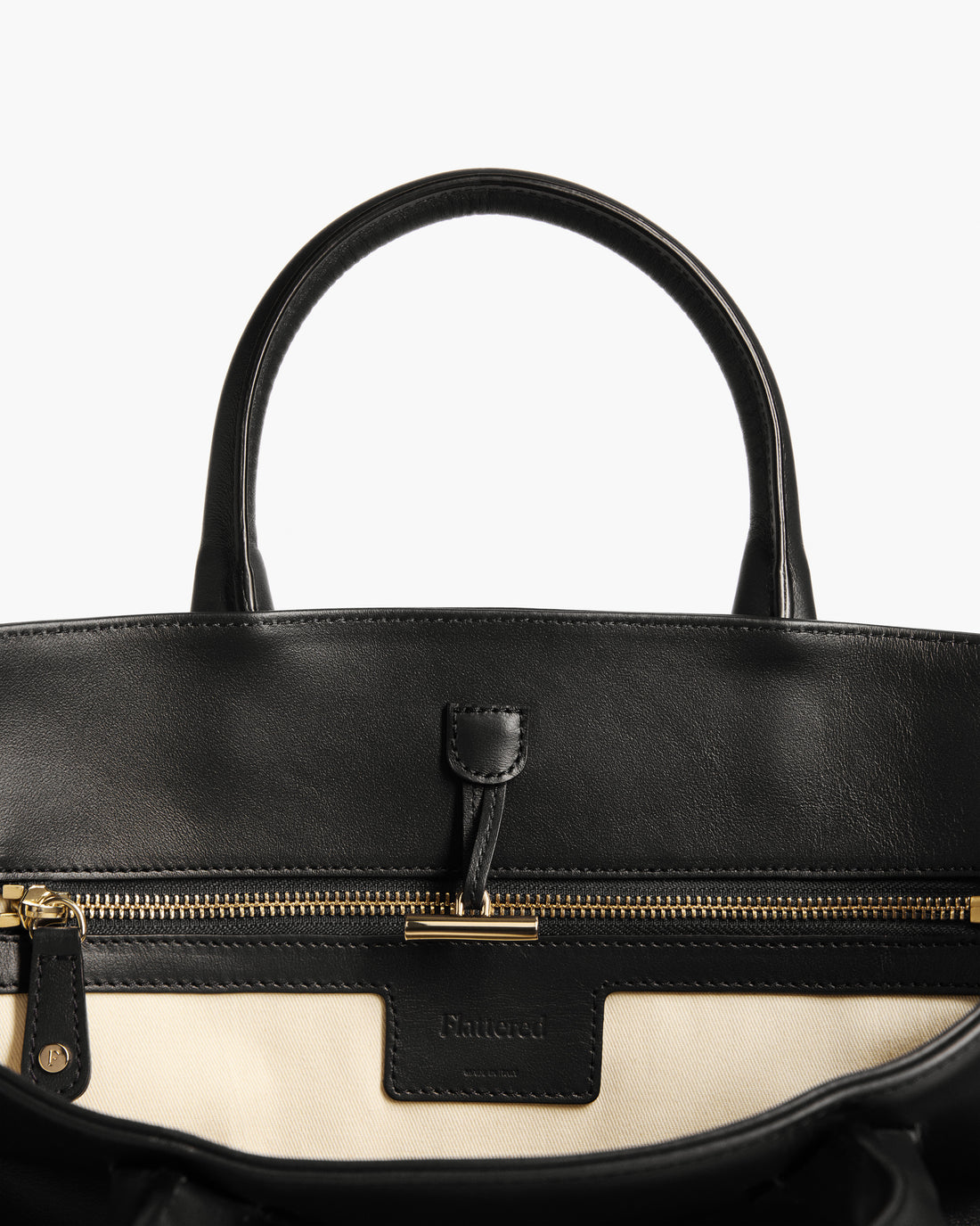 Flattered Black Leather Lola Tote