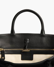 Flattered Black Leather Lola Tote