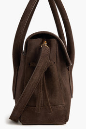 Flattered Chocolate Suede Lydia Mini Bag