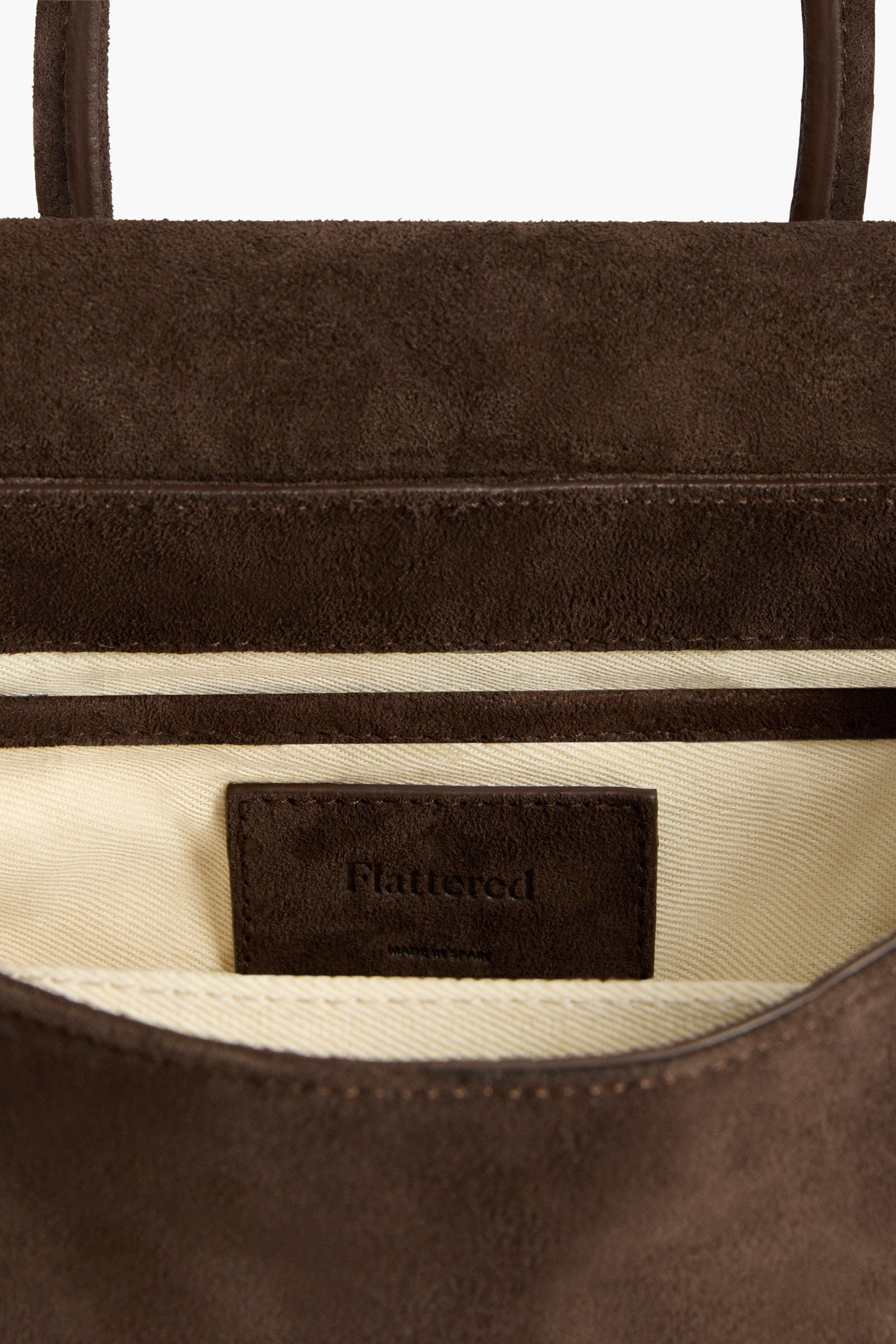 Flattered Chocolate Suede Lydia Mini Bag