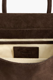Flattered Chocolate Suede Lydia Mini Bag