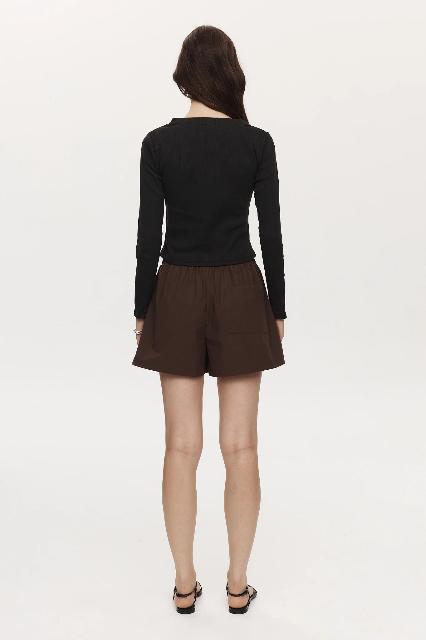 Marle Chocolate Cotton Alisa Shorts