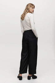 Marle Black Silk Galina Pants