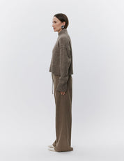 Day Brown Graphic Wool Stripe Trousers