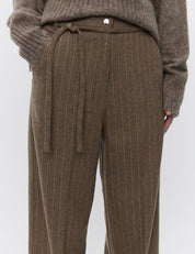 Day Brown Graphic Wool Stripe Trousers
