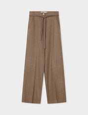 Day Brown Graphic Wool Stripe Trousers