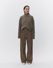 Day Brown Graphic Wool Stripe Trousers