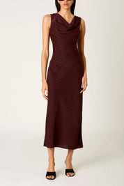 Oxblood Stripe Fairfax Dress