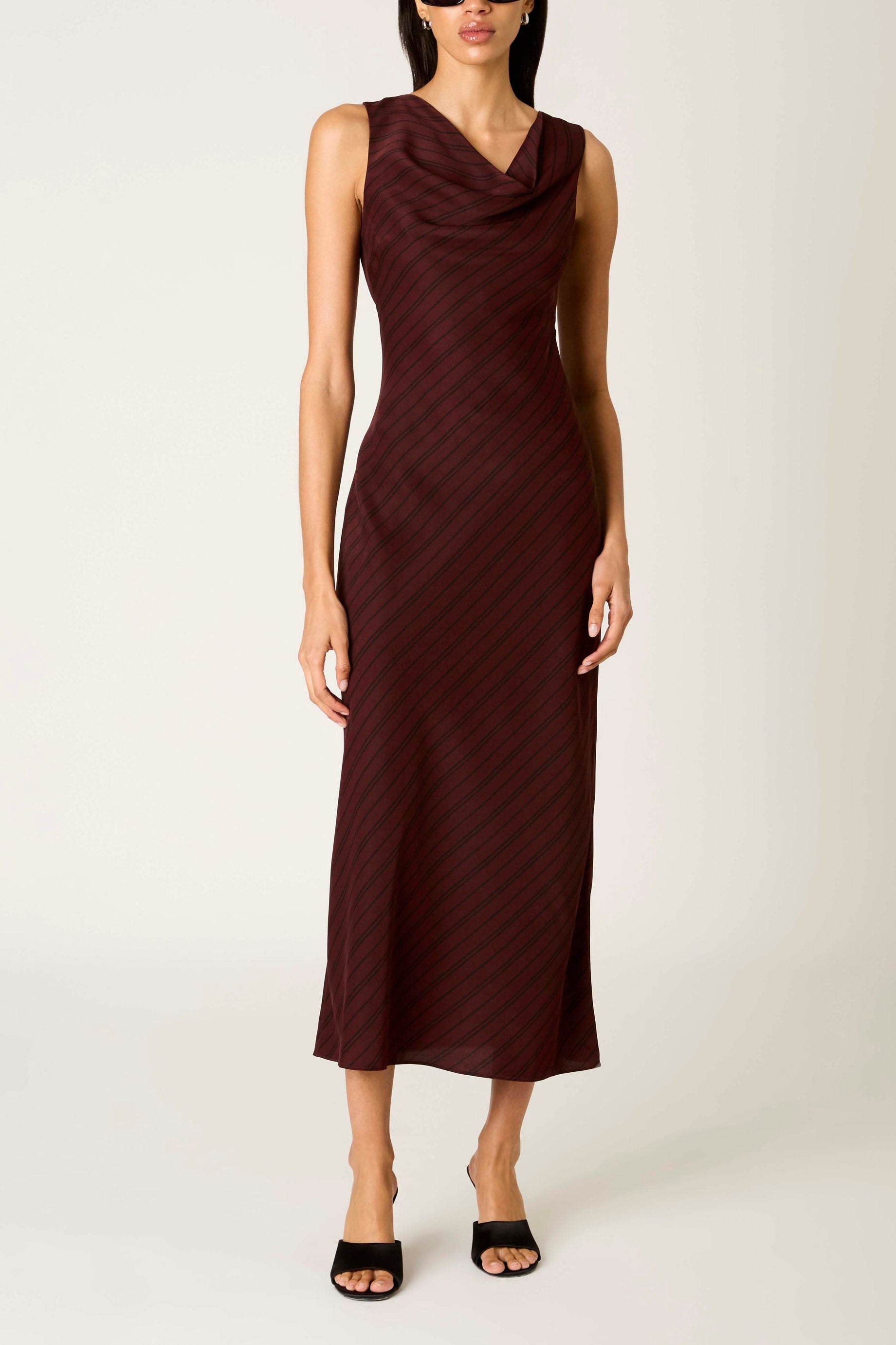 Oxblood Stripe Fairfax Dress