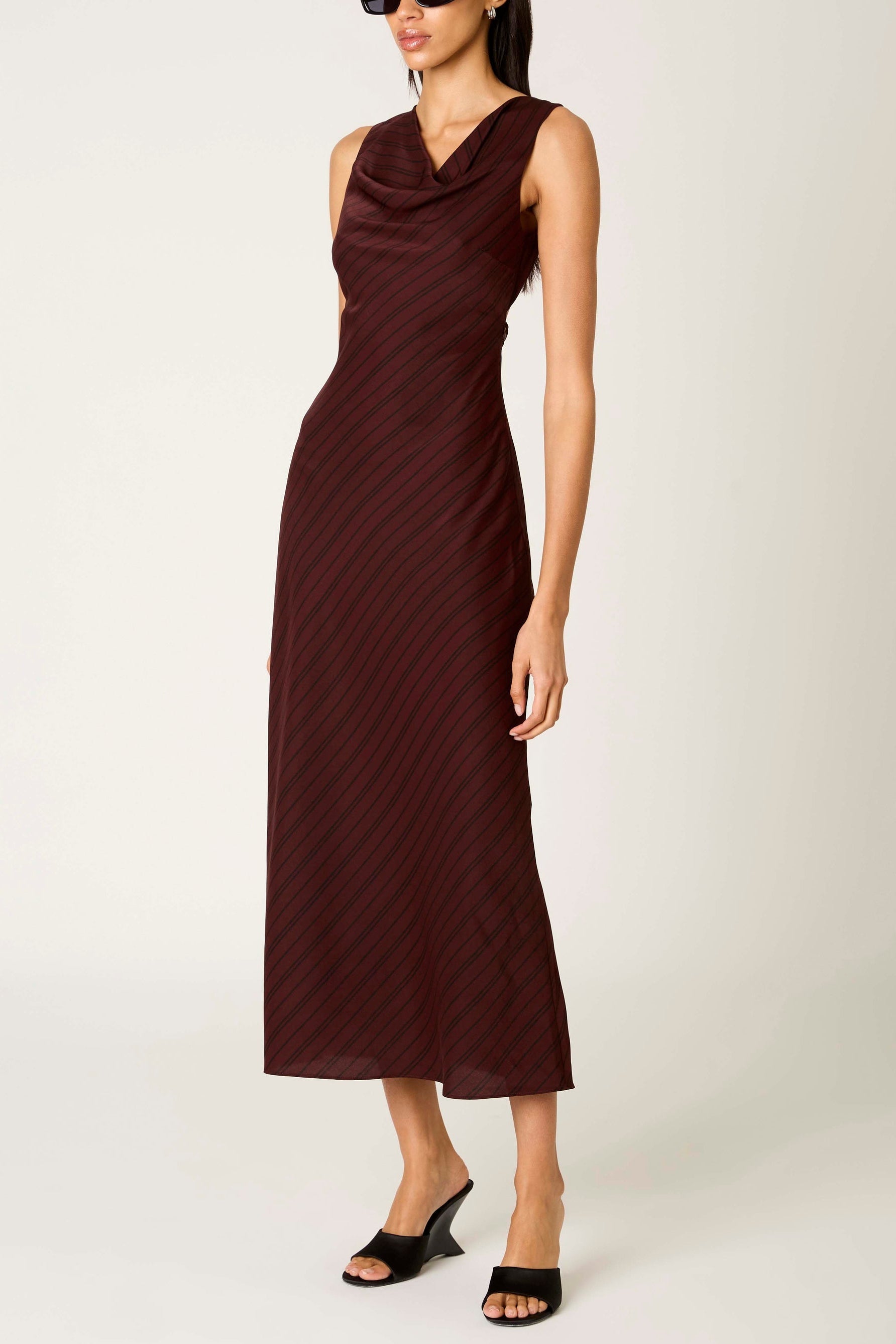Oxblood Stripe Fairfax Dress