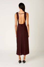 Oxblood Stripe Fairfax Dress
