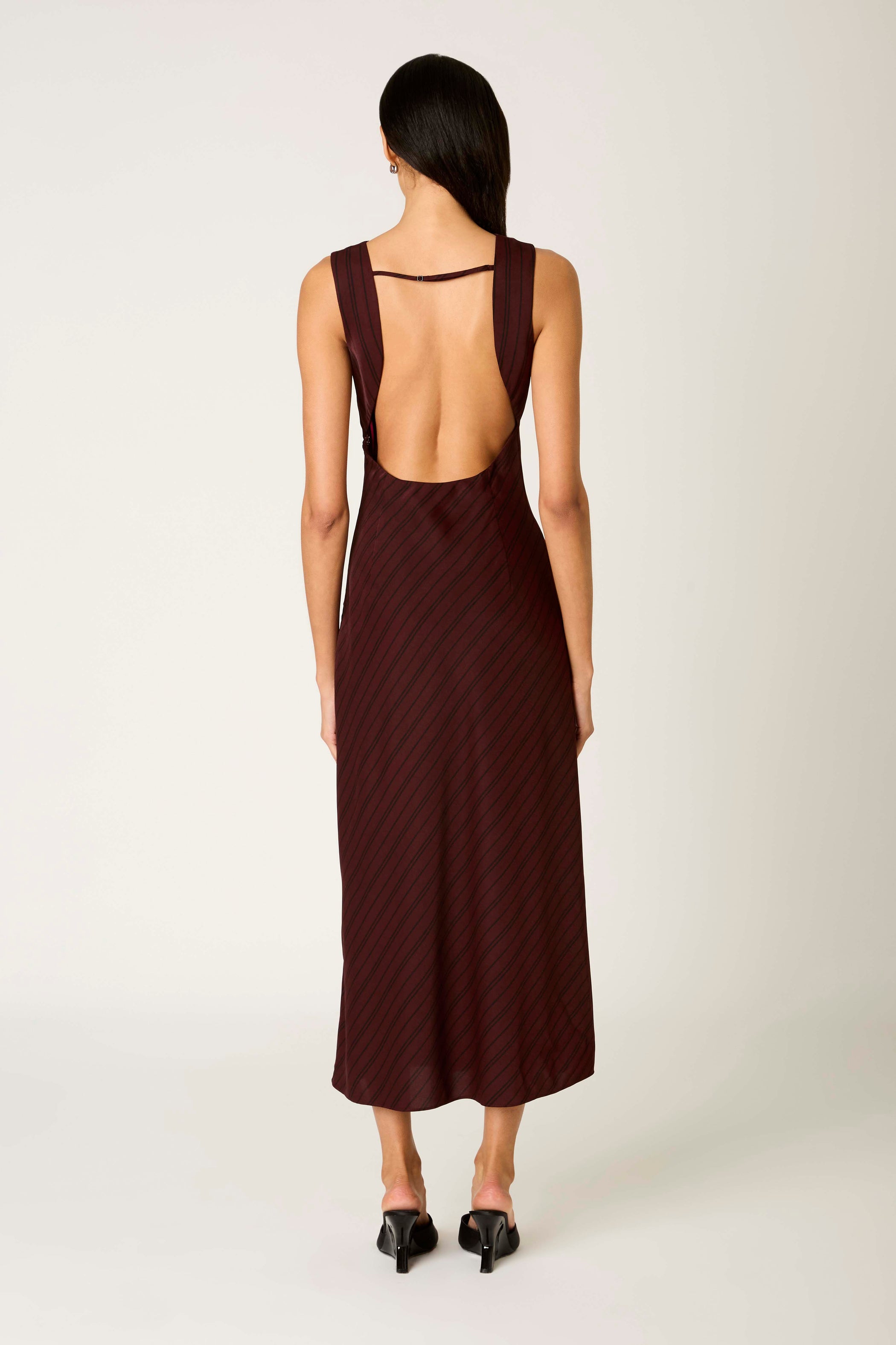 Oxblood Stripe Fairfax Dress