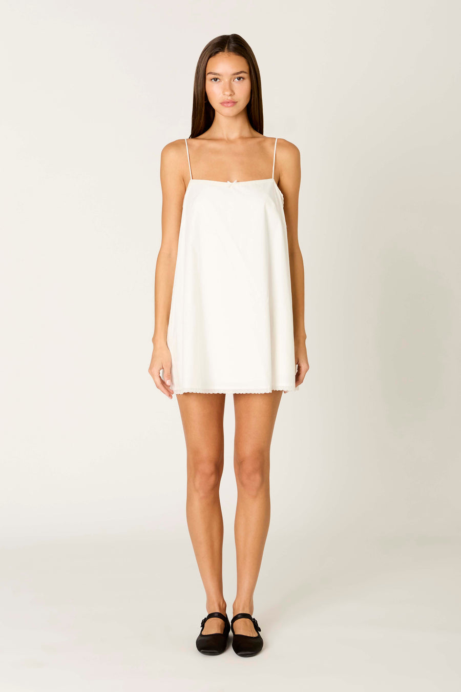 White Sitges Cotton Mini Dress