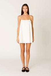 White Sitges Cotton Mini Dress
