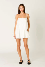 White Sitges Cotton Mini Dress