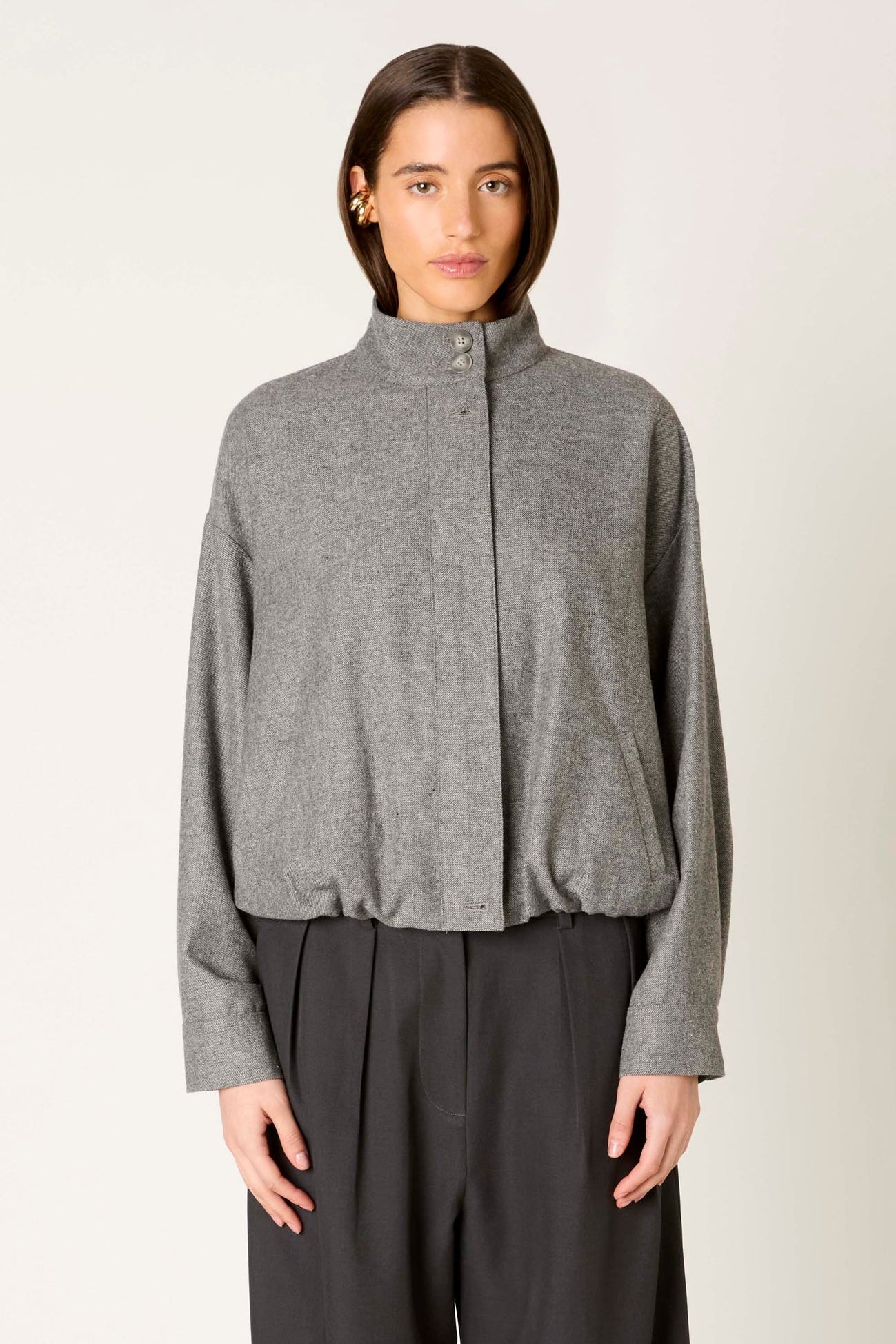 Charcoal Grey Tweed Seymour Jacket