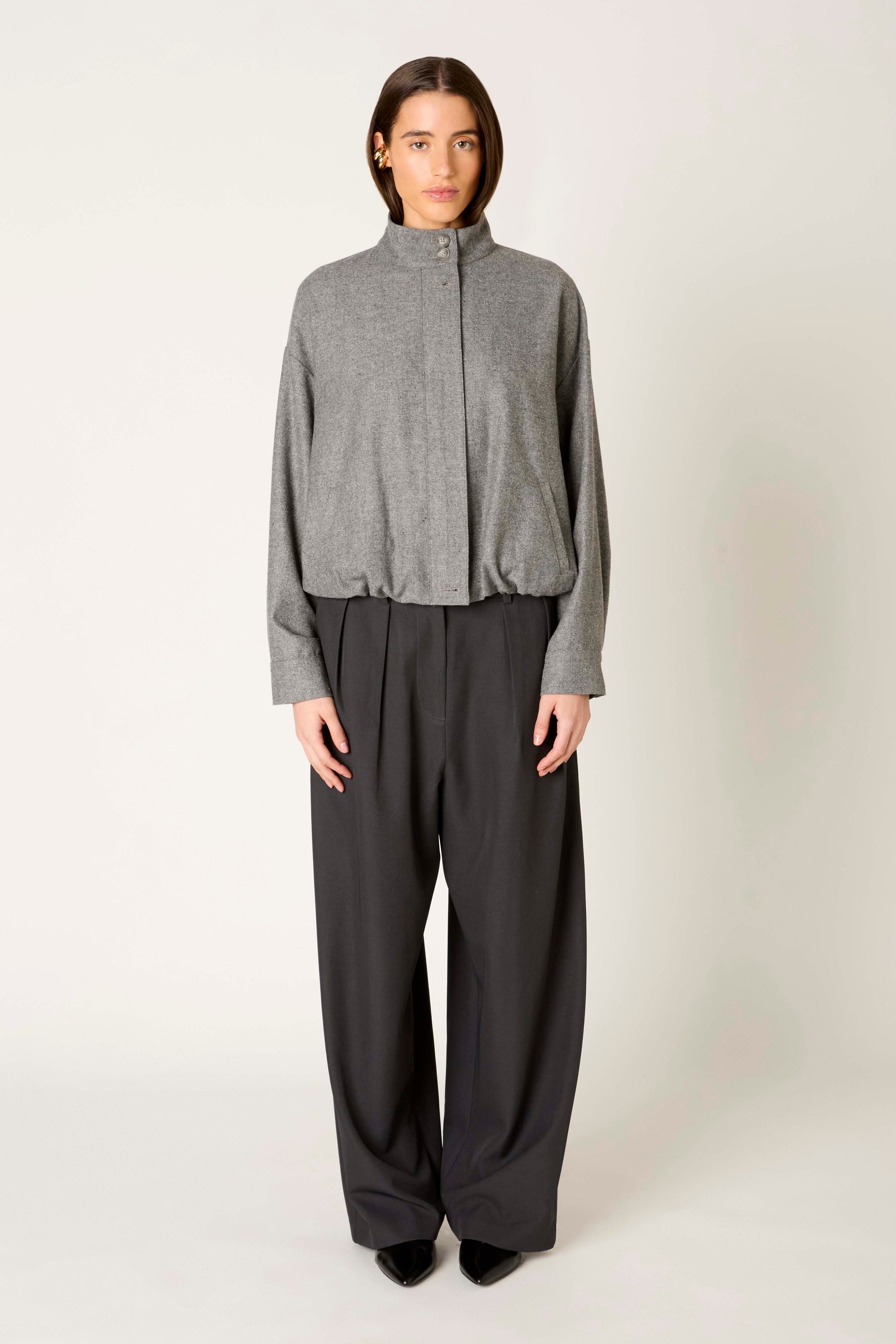 Charcoal Grey Tweed Seymour Jacket
