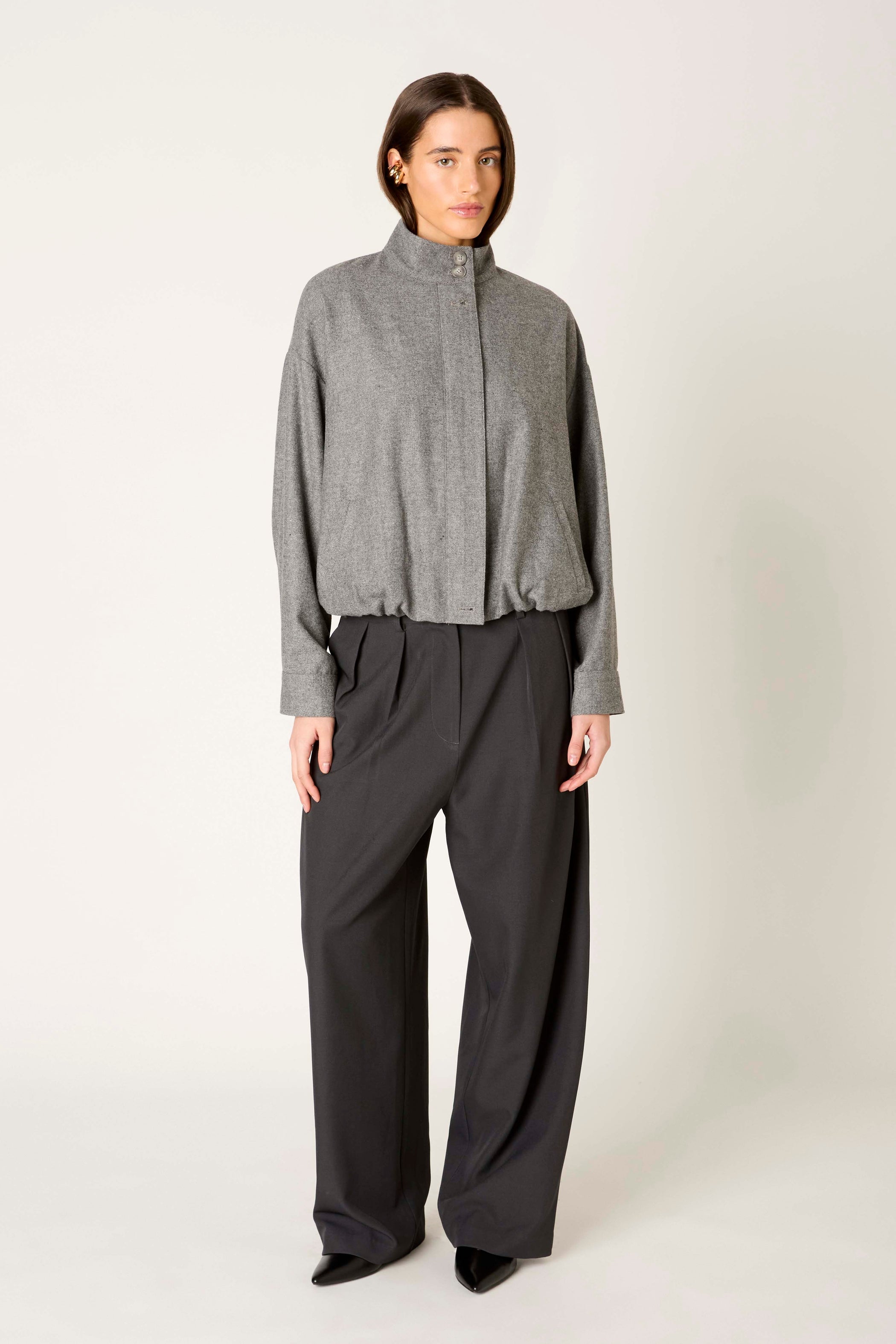 Charcoal Grey Tweed Seymour Jacket