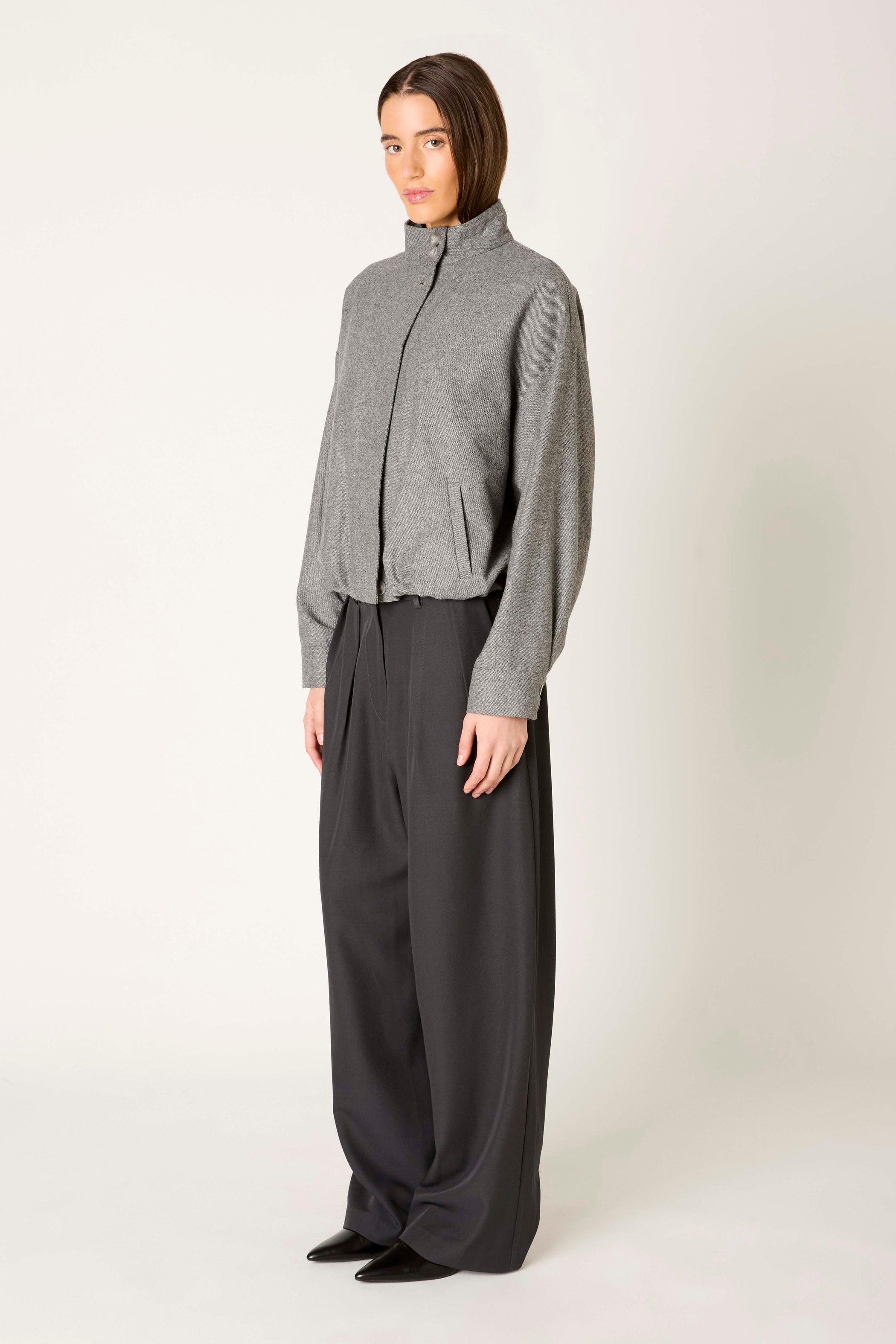 Charcoal Grey Tweed Seymour Jacket