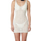 Ivory Knit Sheer Mesh Mini Cover Up