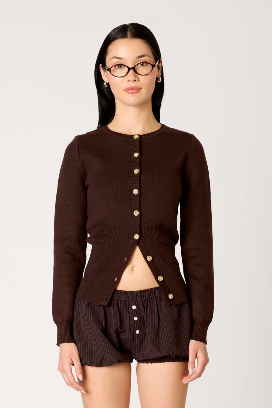 Espresso Knit Sophia Cardigan