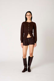 Espresso Knit Sophia Cardigan