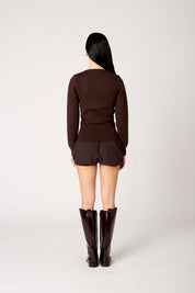 Espresso Knit Sophia Cardigan