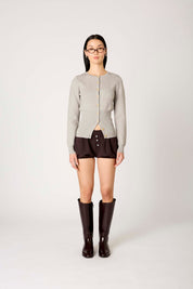 Heather Grey Knit Sophia Cardigan