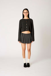 Charcoal Cropped Lisa Cardigan