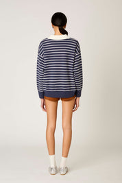 Navy Striped Alameda Polo