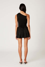 Black Asymmetrical Katrina Top