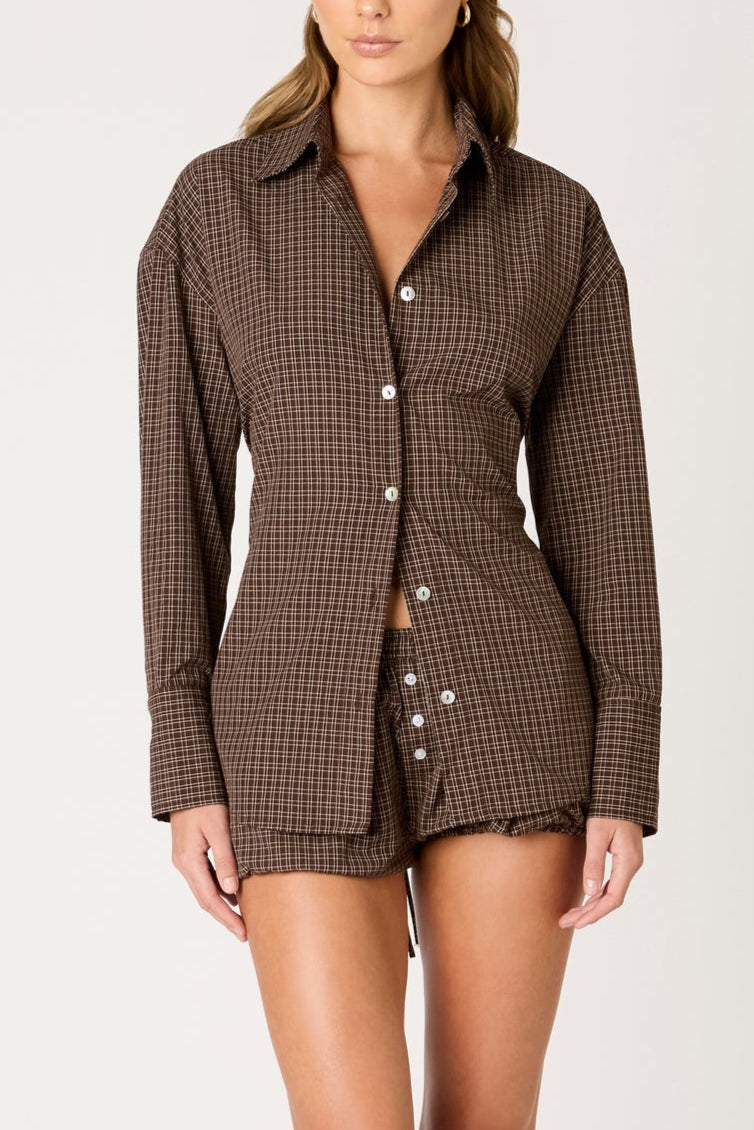 Brown Plaid Jack Bloomer Shorts