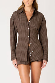 Brown Plaid Jack Bloomer Shorts
