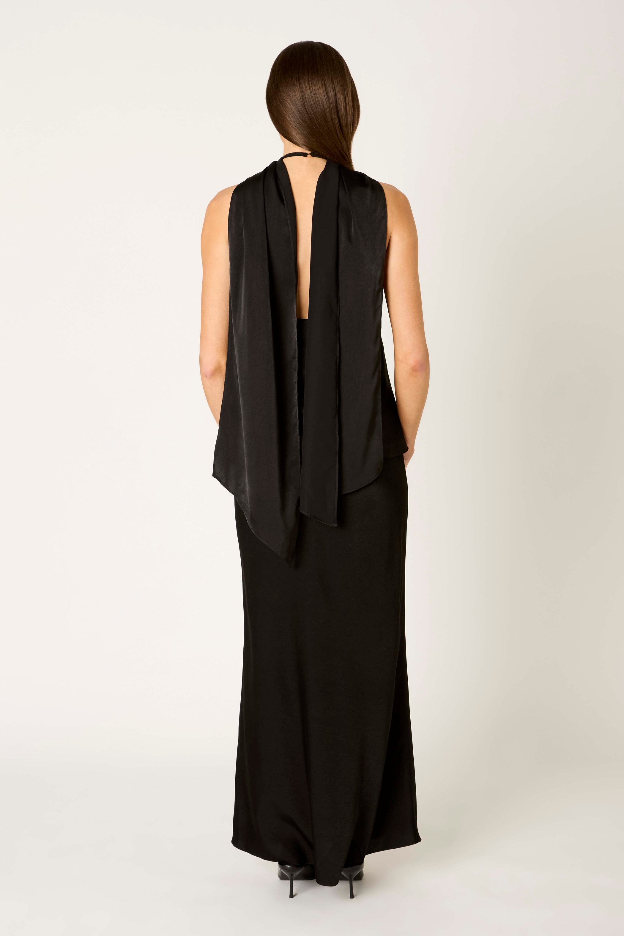 Black Elinor Halter Top