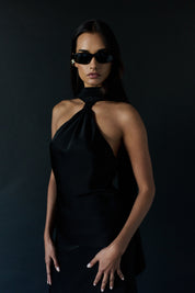 Black Elinor Halter Top