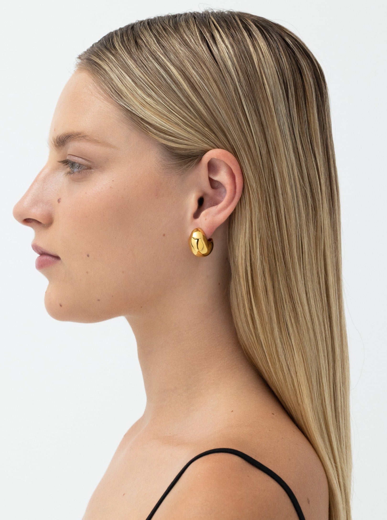 Nina Gordon Gold Figure Hoops