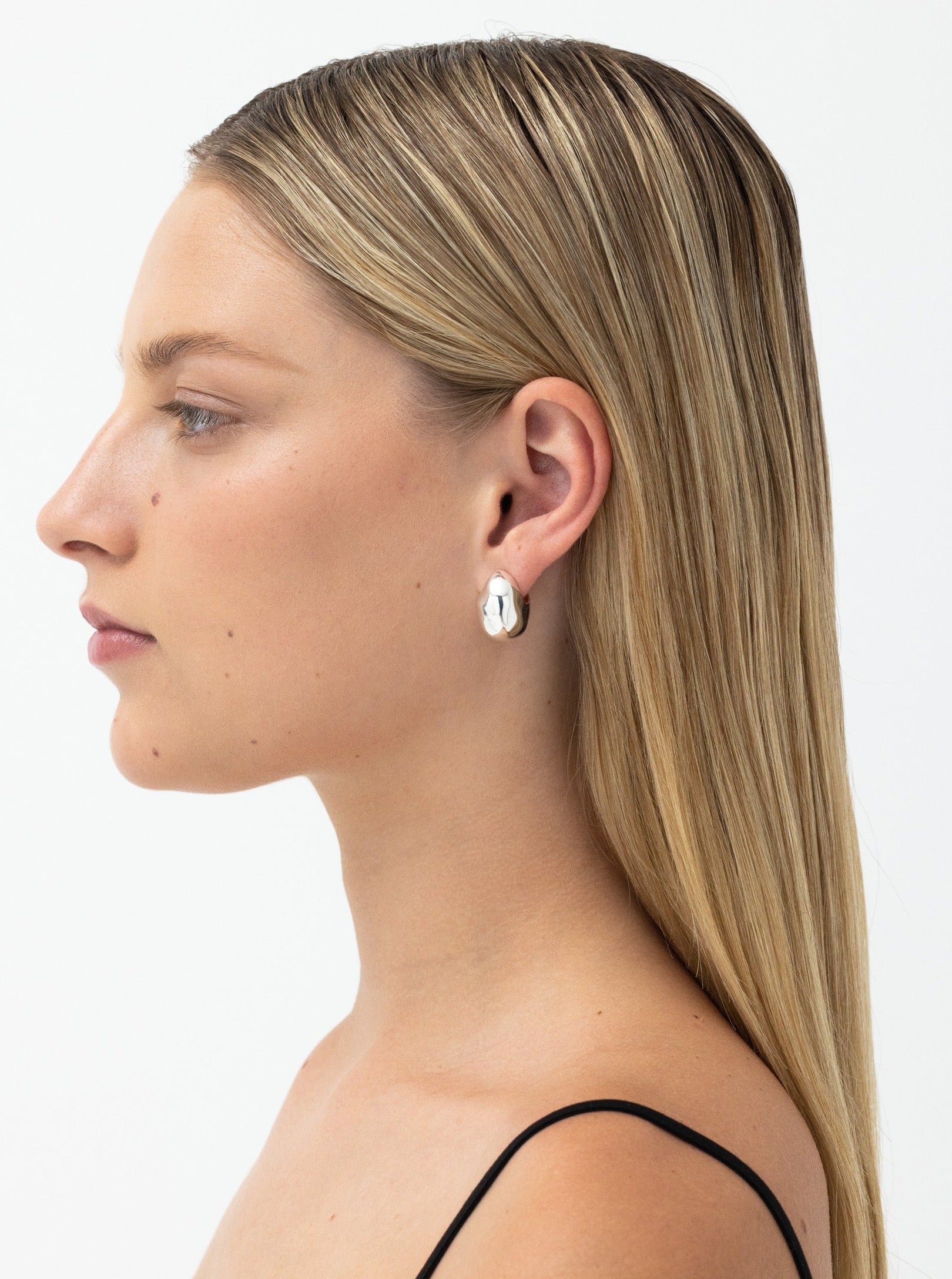 Nina Gordon Silver Figure Hoops