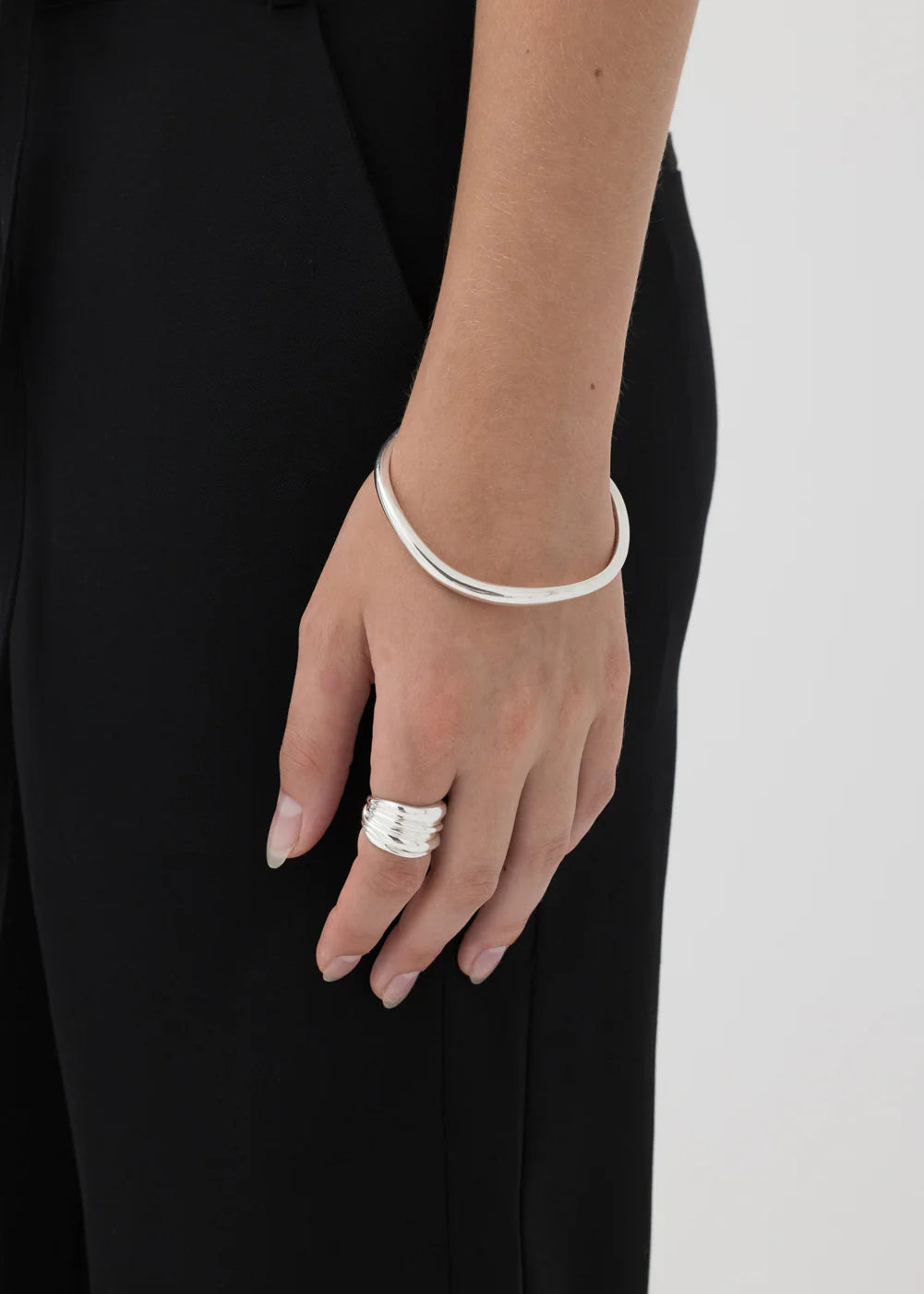 NinaGordon-FundamentalBangle-VertigoRing-Silver.webp