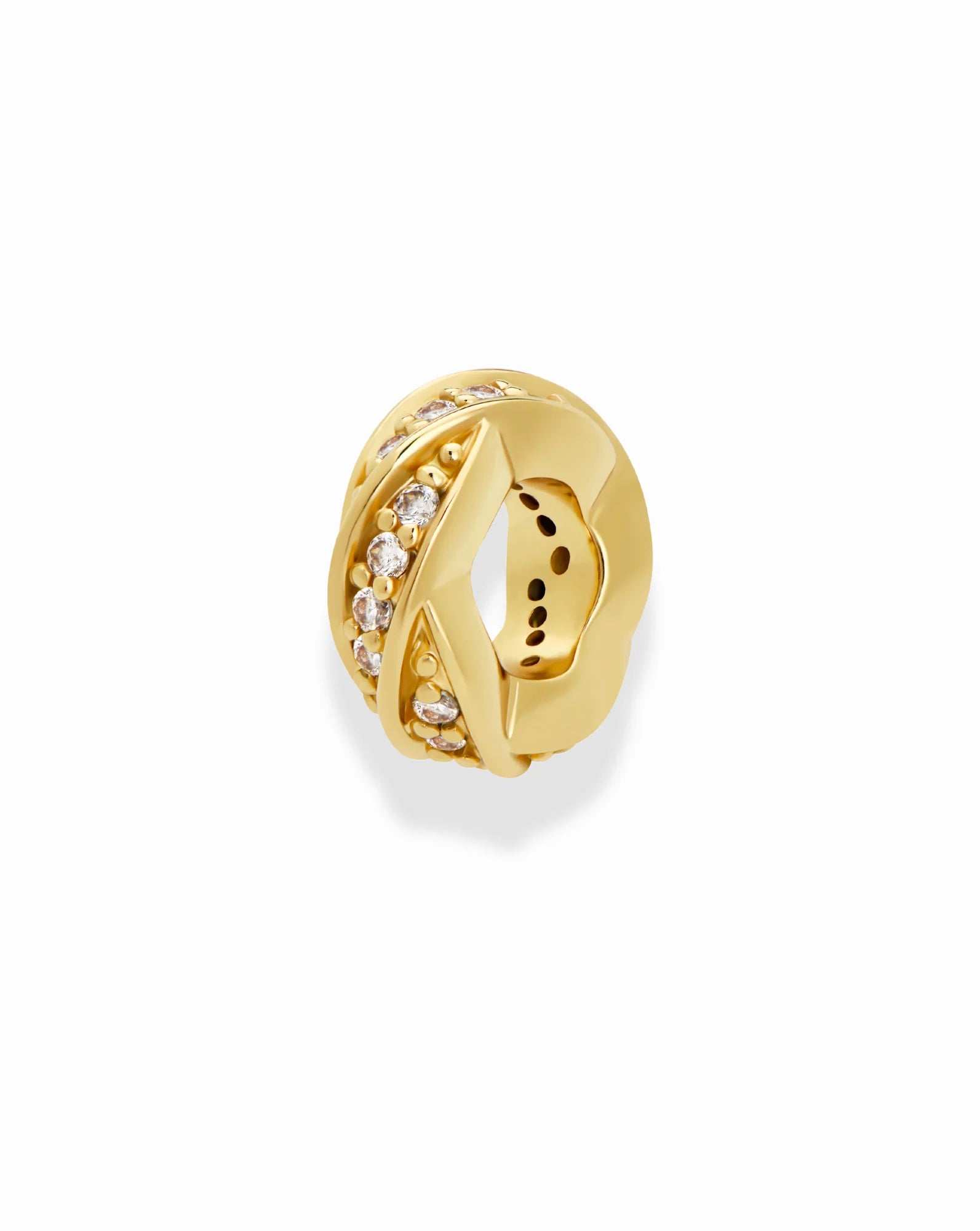 Pauline Twisted Pave Charm Spacer