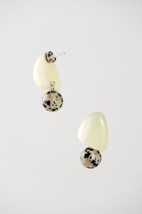 Mussels and Muscles Pebbles Earrings No. 3 - Jade
