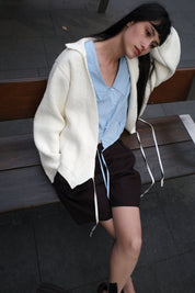 Deiji Studios Wrap Cardigan in Snow