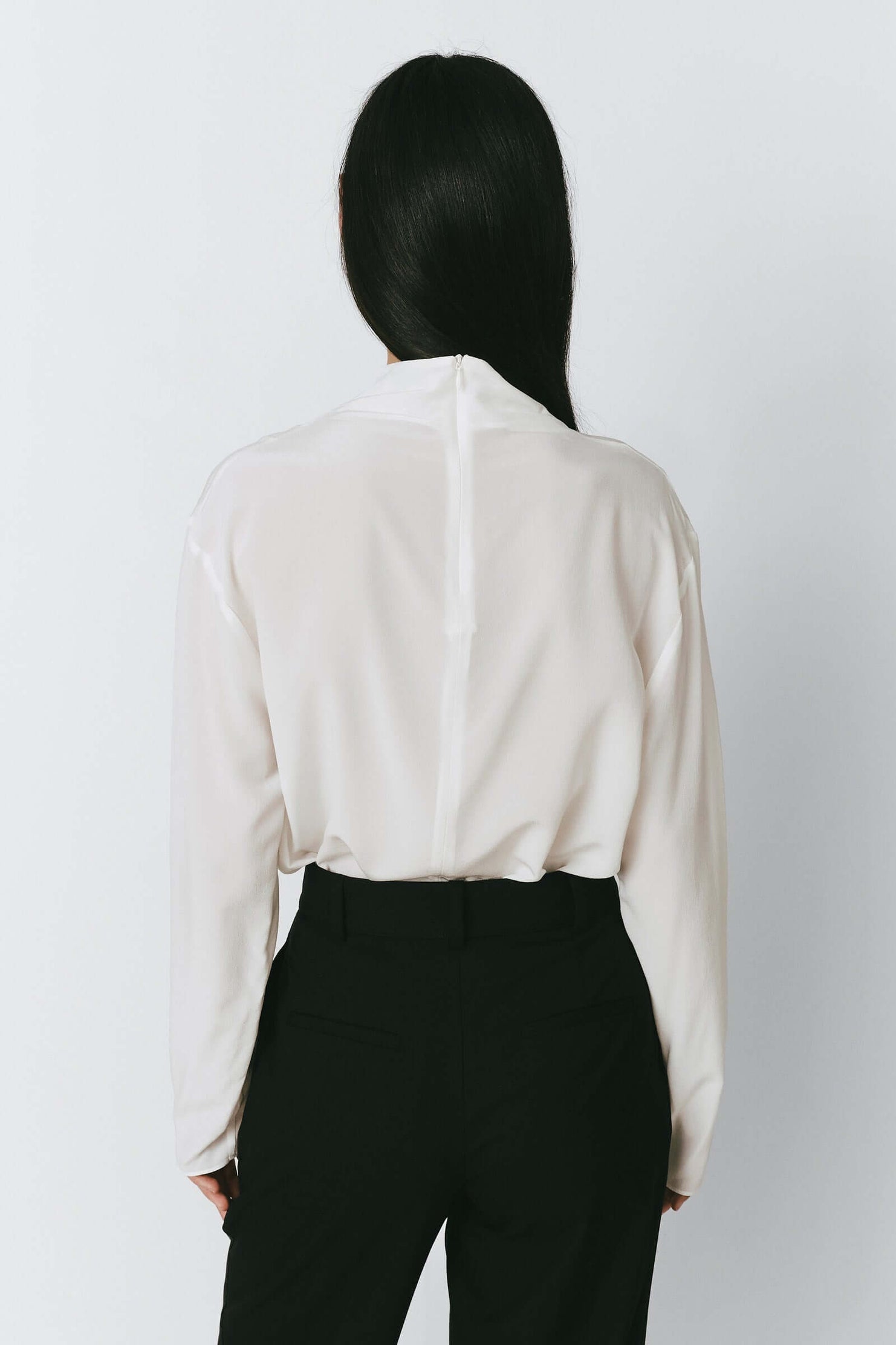 Rue Sophie Allard Silk Mock Neck Top