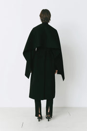 Rue Sophie Black Grand Scarf Coat