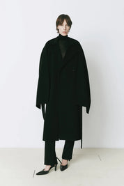 Rue Sophie Black Grand Scarf Coat